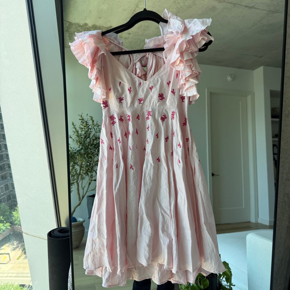 Fanm Mon Linen Embroidered Dress - Picture 3 of 6